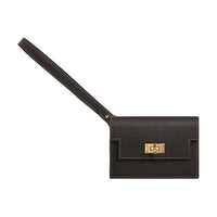 HERMES Kelly Pocket Chamkila Goat Skin Clutches Wallets Women's 3S Macassar Ebony