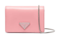 PRADA Calfskin Shoulder Bag Crossbody Bag Wallet Regular Women's Pink