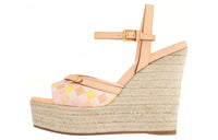 LOUIS VUITTON Damierlicious Strap Sandals 8cm Women's Orange