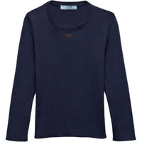 PRADA Logo embroidered Cotton Knitted Top