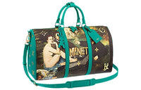 LOUIS VUITTON Keepall Canvas With Calfskin Monkey Bag Handbag Travel Bag Men's