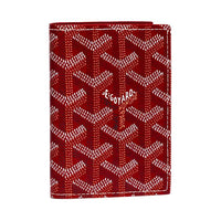 GOYARD SAINT MARC Canvas With Leather Card Holder Unisex Red