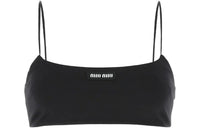 MIU MIU Logo patch Crop Top