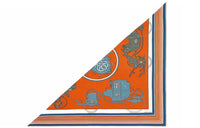 HERMES Silk Scarves Women's Orange