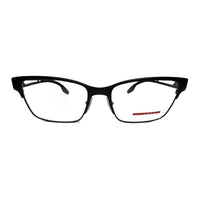 PRADA Plastic Metal Irregular Shape Eyeglass Frames Women's Black