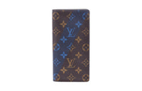 LOUIS VUITTON Canvas Wallet Men's Brown & Blue