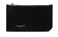 SAINT LAURENT Cow Leather Card Holder Men's Black