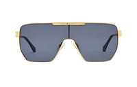 LOUIS VUITTON Metal Irregular Shape Sunglasses Men's Gold