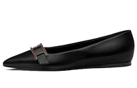 HERMES Douce Casual Single Shoes Women's Black