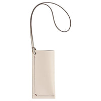 HERMES Epsom Calfskin Eyeglass Pouch Small Size Women's Creamy White Spelled Garnet Red
