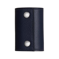 HERMES Calfskin Hair Clips Women's Night Blue