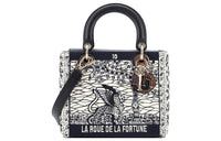 DIOR Canvas Canvas Bag One Shoulder Handbag Women's Blue