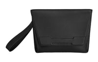 HERMES Grained Calfskin Clutch Men's 89 Noir Black