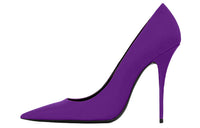 SAINT LAURENT Marylin Pump Purple Satin Women's
