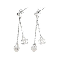CHANEL Silver-Plated Earrings Women's Silver