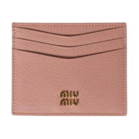 MIU MIU Calfskin Card Holder Women's Pink