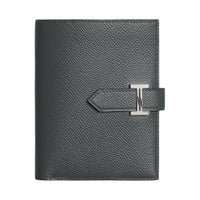HERMES Bearn Epsom Calfskin Wallet Women's H0 Misty Gray