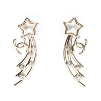 CHANEL 2024 Star Cc Rhinestone Earrings