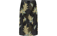 PRADA Floral-embroidered Midi Skirt