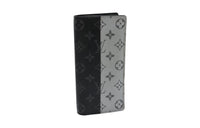 LOUIS VUITTON Brazza Canvas Wallet Regular Unisex Gray & Blue