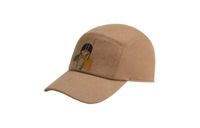 HERMES Palladium-Plated Silk Cashmere Rayon Baseball Caps Men's Camel