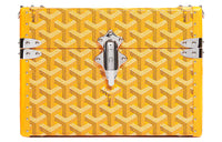 GOYARD Cassette Canvas With Leather Trim TRUNK Hard Case With Crossbody Bag Unisex Yellow