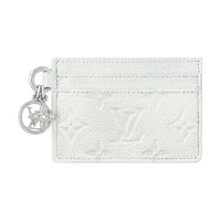 LOUIS VUITTON Leather Card Holder Women's White