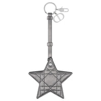 DIOR Calfskin Keychains Women's Silver Gray