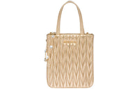 MIU MIU Lambskin Clutch Bag Over The Shoulder Women's Metallic