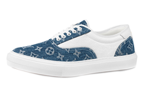 LOUIS VUITTON Trocadero Low Top Stylish Skateboarding Shoes Men's White Blue