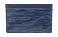 LOUIS VUITTON Epi Leather Card Holder Men's Marine Blue