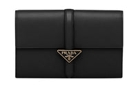 PRADA Saffiano Leather Wallet Women's Black