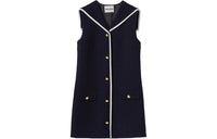MIU MIU SS24 Sleeveless Dress Women's Navy