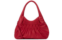 MIU MIU Leather Shoulder Bag Crossbody Bag Handbag Women's Red