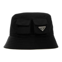 PRADA Recycled Nylon, Cotton Bucket Hats Men's Black