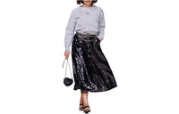 CHANEL Casual Long Skirts Women's Black