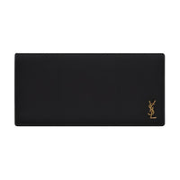 SAINT LAURENT Calfskin Grained Leather Wallet Large Size Women's Black