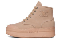 CELINE Triomphe High-Top Platform Shoes Women's Sand