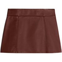 CELINE SS25 Leather Short Skirts Women's Praline Color