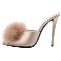 SAINT LAURENT Goldie Slide Slippers 11cm Women's Pink