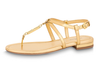 LOUIS VUITTON Dita Strap Sandals Women's Gold