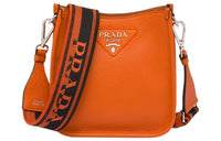 PRADA Leather Crossbody Bag Shoulder Bag Women's Papaya