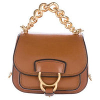 MIU MIU Leather Shoulder Bag Crossbody Bag Women's Brown