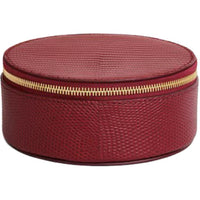 CELINE Triumphal Arch Lizard Skin Storage Box Storage Bag Women's Light Burgundy