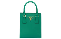 PRADA Saffiano Leather Shoulder Bag Crossbody Bag Handbag Women's Green