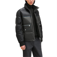 HERMES Leather Jacket Men's Black