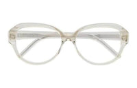 SAINT LAURENT Acetate Irregular Shape Eyeglass Frames Men's Silver