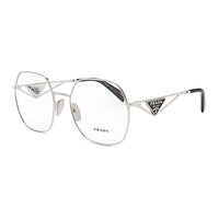 PRADA Metal Round Eyeglass Frames Women's Silver