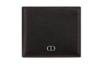 DIOR Grained Calfskin Card Holder Wallet Men's Black