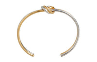 CELINE 925 Sterling Silver Bangles Women's Gold And Silver